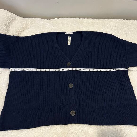 NWT Madewell Navy Womens Knit Cardigan Front Buttons‎ Size 2XL - Picture 3 of 6